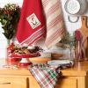 image:imageDII Nordic Christmas Collection Plaid amp Stripes Holiday Dish Towels Kitchen Towel Set 18x28 Scandinavian Snowflakes Plaid amp Stripe 3 CountLittle Gnome