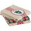 image:imageDII Nordic Christmas Collection Plaid amp Stripes Holiday Dish Towels Kitchen Towel Set 18x28 Scandinavian Snowflakes Plaid amp Stripe 3 CountNoel Tree