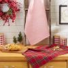 image:imageDII Vintage Christmas Tea Towels Decorative Holiday Kitchen Dish Towel Set 18x28 Tartain Plaid amp Thin Red Stripe 2 PieceTartain Plaid  Thin Red Stripe