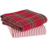 image:imageDII Vintage Christmas Tea Towels Decorative Holiday Kitchen Dish Towel Set 18x28 Tartain Plaid amp Thin Red Stripe 2 PieceTartain Plaid  Thin Red Stripe