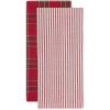 image:imageDII Vintage Christmas Tea Towels Decorative Holiday Kitchen Dish Towel Set 18x28 Tartain Plaid amp Thin Red Stripe 2 PieceTartain Plaid  Thin Red Stripe