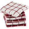 image:imageDII Washed Waffle Collection Oversized Preshrunk Ultra Absorbant Dishcloth Set 12x12 Stone 6 PieceBarn Red