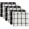 image:imageDII Washed Waffle Collection Oversized Preshrunk Ultra Absorbant Dishcloth Set 12x12 Stone 6 PieceBlack