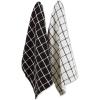 image:imageDII Washed Waffle Collection Oversized Preshrunk Ultra Absorbant Dishcloth Set 12x12 Stone 6 PieceBlack