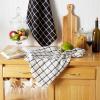 image:imageDII Washed Waffle Collection Oversized Preshrunk Ultra Absorbant Dishcloth Set 12x12 Stone 6 PieceBlack