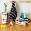 image:imageDII Washed Waffle Collection Oversized Preshrunk Ultra Absorbant Dishcloth Set 12x12 Stone 6 PieceBlack