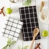 image:imageDII Washed Waffle Collection Oversized Preshrunk Ultra Absorbant Dishcloth Set 12x12 Stone 6 PieceBlack