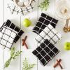 image:imageDII Washed Waffle Collection Oversized Preshrunk Ultra Absorbant Dishcloth Set 12x12 Stone 6 PieceBlack