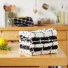 image:imageDII Washed Waffle Collection Oversized Preshrunk Ultra Absorbant Dishcloth Set 12x12 Stone 6 PieceBlack