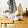 image:imageDII Washed Waffle Collection Oversized Preshrunk Ultra Absorbant Dishcloth Set 12x12 Stone 6 PieceGray