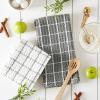 image:imageDII Washed Waffle Collection Oversized Preshrunk Ultra Absorbant Dishcloth Set 12x12 Stone 6 PieceGray