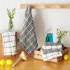 image:imageDII Washed Waffle Collection Oversized Preshrunk Ultra Absorbant Dishcloth Set 12x12 Stone 6 PieceGray