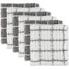 image:imageDII Washed Waffle Collection Oversized Preshrunk Ultra Absorbant Dishcloth Set 12x12 Stone 6 PieceGray
