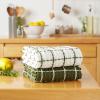 image:imageDII Washed Waffle Collection Oversized Preshrunk Ultra Absorbant Dishcloth Set 12x12 Stone 6 PieceSage