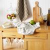 image:imageDII Washed Waffle Collection Oversized Preshrunk Ultra Absorbant Dishcloth Set 12x12 Stone 6 PieceStone
