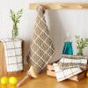 image:imageDII Washed Waffle Collection Oversized Preshrunk Ultra Absorbant Dishcloth Set 12x12 Stone 6 PieceStone