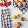 image:imageDII Washed Waffle Weave Collection Dishtowel Set 18x28 Black Check 2 PieceDenim Check
