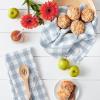 image:imageDII Washed Waffle Weave Collection Dishtowel Set 18x28 Black Check 2 PieceDusty Blue