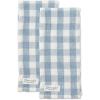 image:imageDII Washed Waffle Weave Collection Dishtowel Set 18x28 Black Check 2 PieceDusty Blue