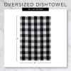 image:imageDII Washed Waffle Weave Collection Dishtowel Set 18x28 Black Check 2 PieceRed Cider Check