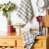 image:imageDII Washed Waffle Weave Collection Dishtowel Set 18x28 Dove Gray Check 2 PieceDove Gray Check