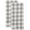 image:imageDII Washed Waffle Weave Collection Dishtowel Set 18x28 Dove Gray Check 2 PieceDove Gray Check