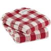 image:imageDII Washed Waffle Weave Collection Dishtowel Set 18x28 Dove Gray Check 2 PieceRed Cider Check
