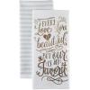 image:imageDII Wedding Collection Home Essentials for Newlyweds Dishtowel Set 18x28 Love Story 2 Piece