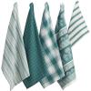 image:imageDII Assorted Pattern Kitchen Collection Dishtowels amp Dishcloth Marine Blue 5 PieceNorth Sea