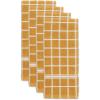 image:imageDII Basic Terry Collection Windowpane Dishtowel Set 16x26 Black Check 4 PieceHoney Gold Check