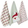 image:imageDII Christmas Kitchen Towels Decorative Embellished Cotton Dish Towel Set 18x28 Let It Snow 2 CountSanta