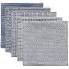 image:imageDII Everyday Kitchen Collection Assorted Dishcloth Set 12x12 Antique Green 5 CountStonewash Blue