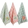image:imageDII Farmers Market Collection Machine Washable Reusable Kitchen Dishtowel amp Dishcloth Set Veggie Print 6 PiecePlaid Patch
