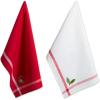 image:imageDII Holiday Dish Towels Christmas Kitchen Dcor 18x28 Santa Belt 2 PieceHolly  Mistletoe