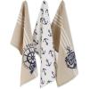 image:imageDII Maritime Collection Kitchen Dishtowel Set 18x28 Anchor Stripes 3 PieceSeafair