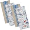image:imageDII Maritime Collection Kitchen Dishtowel Set 18x28 Anchor Stripes 3 PieceSeagoing
