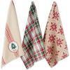 image:imageDII Nordic Christmas Collection Plaid amp Stripes Holiday Dish Towels Kitchen Towel Set 18x28 Scandinavian Snowflakes Plaid amp Stripe 3 CountNoel Tree