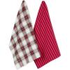 Holiday Plaid & Red/White Stripe