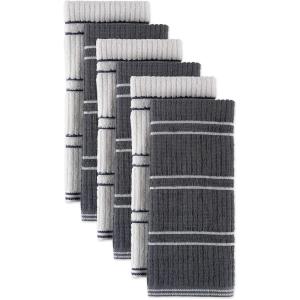 image:imageDII Basic Ribbed Terry Kitchen Basics Collection Mocha Dishcloths 12 PieceGray