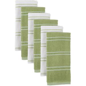 image:imageDII Basic Ribbed Terry Kitchen Basics Collection Mocha Dishcloths 12 PieceGreen