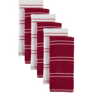 image:imageDII Basic Ribbed Terry Kitchen Basics Collection Mocha Dishcloths 12 PieceRed