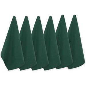 image:imageDII Basic Solid Dishtowel Collection Cotton Flat Woven Small Set 18x28 Barn Red 6 PieceDark Green