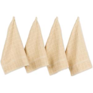 image:imageDII Basic Terry Collection Windowpane Dishtowel Set 16x26 Black Check 4 PiecePebble Solid