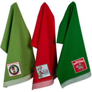 image:imageDII Christmas Pets Collection Decorative Kitchen Towels for Dog and Cat Lovers Dishtowel Set 18x28 Be Meowy 2 CountHoliday Kitten
