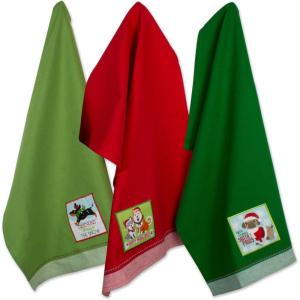 image:imageDII Christmas Pets Collection Decorative Kitchen Towels for Dog and Cat Lovers Dishtowel Set 18x28 Be Meowy 2 CountSanta Paws Set