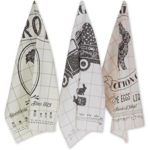 image:imageDII Cottontail Cottage Spring Kitchen Collection DishtowelDishcloth Set Daisy Dobby 6 CountOversized Flour Sack