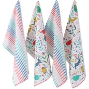 image:imageDII Easter Folk Collection Springtime Kitchen Dishtowel Set Easter Garden 4 PieceEaster Garden
