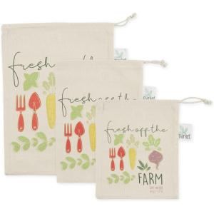 image:imageDII Farmers Market Collection Machine Washable Reusable Kitchen Dishtowel amp Dishcloth Set Veggie Print 6 PieceFresh Veggie Print