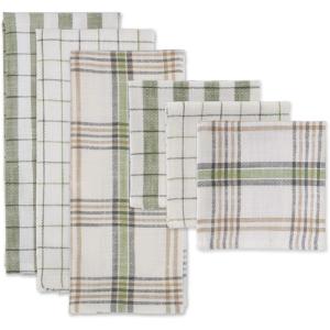 image:imageDII Heavy Duty Kitchen Towels Collection Long Lasting Quality Cotton Dish Towel 18x28 Dish Cloth 13x13 Holiday Red Checks 6 PieceGreenhouse Plaid