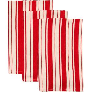 image:imageDII Heavy Duty Kitchen Towels Collection Long Lasting Quality Cotton Dish Towel 18x28 Dish Cloth 13x13 Holiday Red Checks 6 PieceStriped Tomato